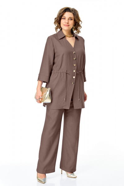 Блуза, брюки VI ORO VR-1261 шоколад - фото 14