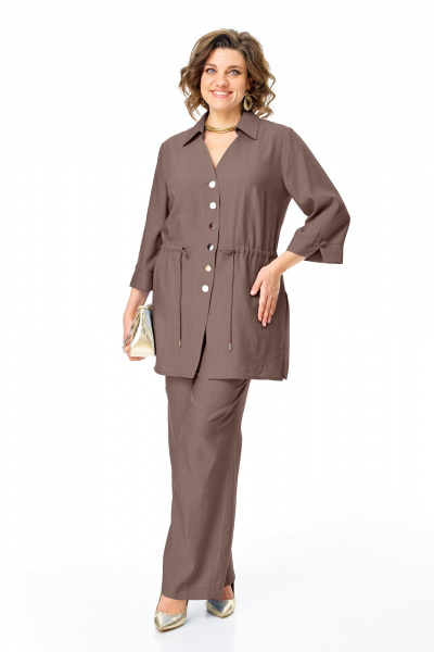 Блуза, брюки VI ORO VR-1261 шоколад - фото 13