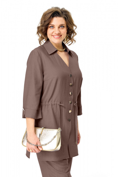 Блуза, брюки VI ORO VR-1261 шоколад - фото 5