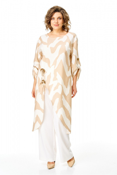 Брюки, туника VI ORO VR-1168 бежевый_облака - фото 2