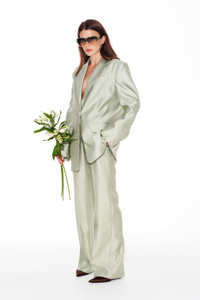 Жакет ELLETTO LIFE 3945 зеленый - фото 3