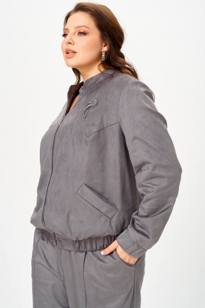 Бомбер, брюки SOVA 11312 серый - фото 5