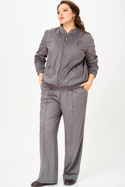 Бомбер, брюки SOVA 11312 серый - фото 4