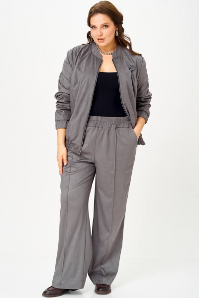 Бомбер, брюки SOVA 11312 серый - фото 2