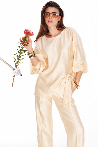 Блуза ELLETTO LIFE 3979 масло - фото 7