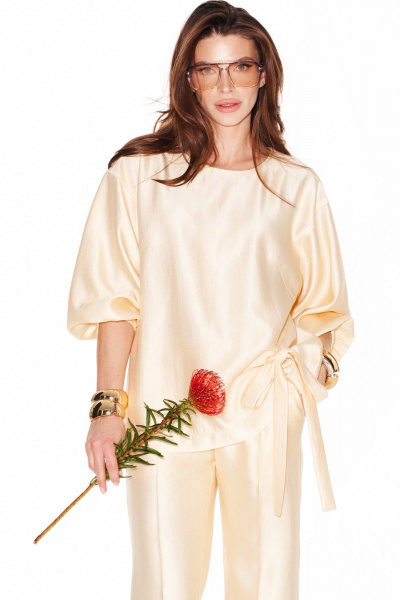 Блуза ELLETTO LIFE 3979 масло - фото 3