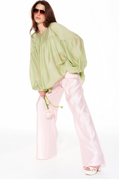 Блуза ELLETTO LIFE 3980 зеленый - фото 5