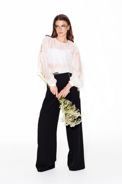 Блуза ELLETTO LIFE 3983 молочный - фото 2