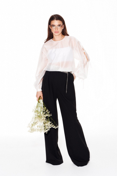 Блуза ELLETTO LIFE 3983 молочный - фото 1