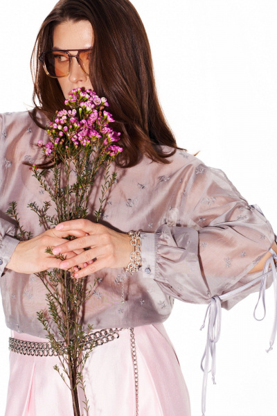 Блуза ELLETTO LIFE 3992 серый - фото 6