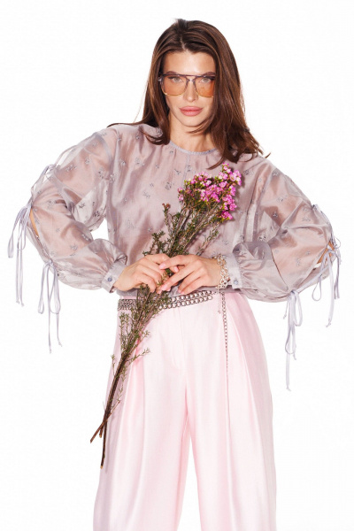 Блуза ELLETTO LIFE 3992 серый - фото 5