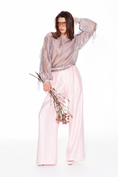 Блуза ELLETTO LIFE 3992 серый - фото 4