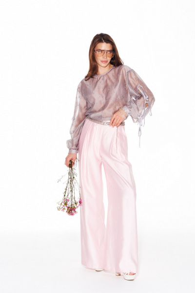 Блуза ELLETTO LIFE 3992 серый - фото 3