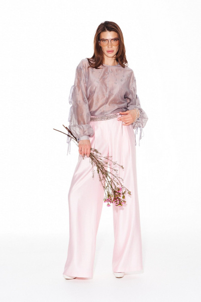 Блуза ELLETTO LIFE 3992 серый - фото 2