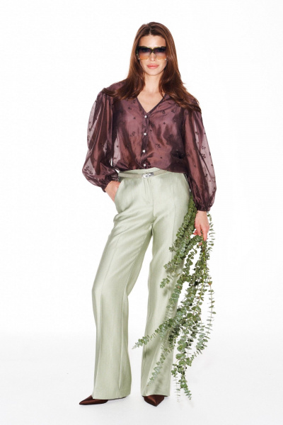 Блуза ELLETTO LIFE 3993 коричневый - фото 1