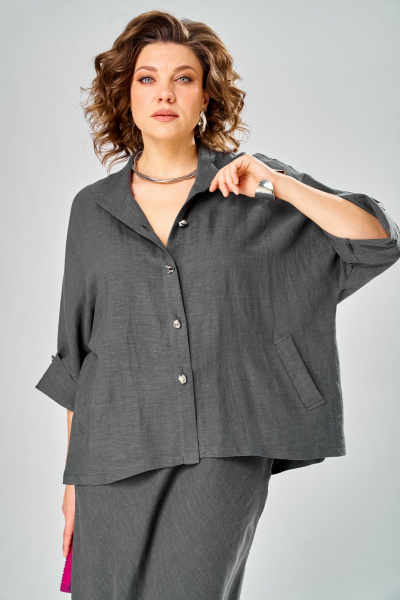 Рубашка, юбка Диомант 2152 графит - фото 12