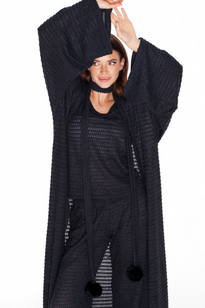 Брюки, кардиган, топ ELLETTO LIFE 5339 графит - фото 7