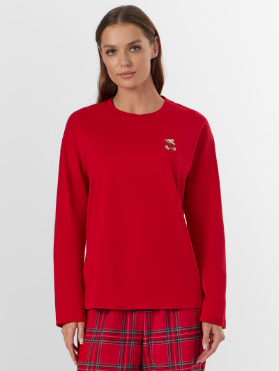 Брюки, джемпер Mark Formelle 592625/25-36548ПП-14 красный_клетка_на_красном_1_сл_на_пол_ДТФ - фото 1