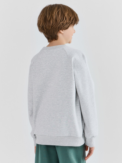 Свитшот Mark Formelle 123500/25-39728П-2 серый_меланж_4306_А_печать1_1_сл_на_пол - фото 2