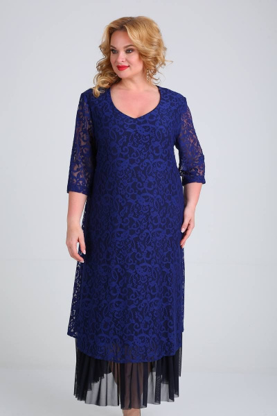 Платье SVT-fashion 541 темно-синий - фото 3