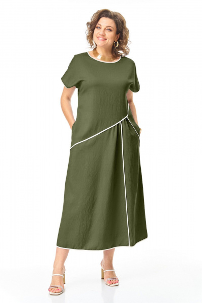 Платье VI ORO VR-1260 олива - фото 14