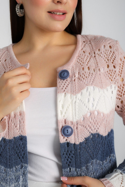 Кардиган BONADI 1285 пудра-джинс - фото 5