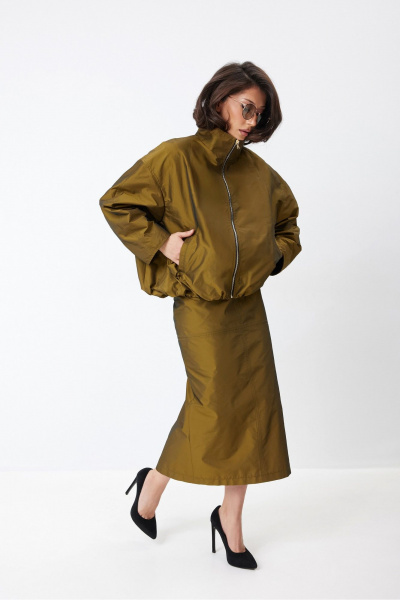 Куртка, юбка ElPaiz 1321 темная_олива - фото 3