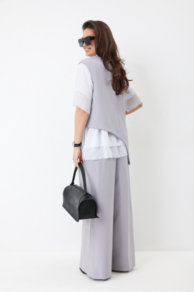 Блуза, брюки, жилет ElPaiz 1327 лаванда_белый - фото 5