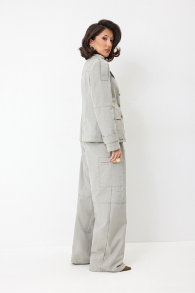 Брюки, жакет ElPaiz 1337 светло-серый - фото 3