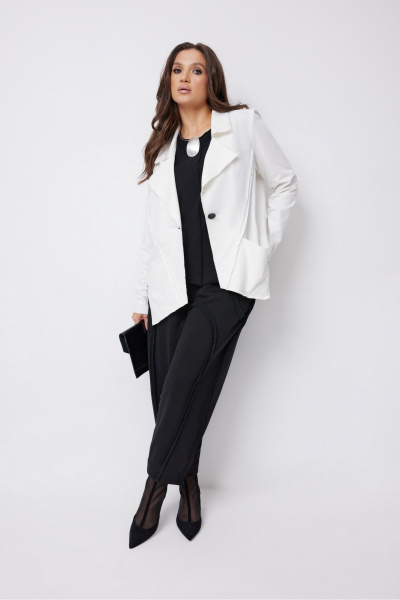 Брюки, жакет, топ ElPaiz 1340 черный_с_белым - фото 1