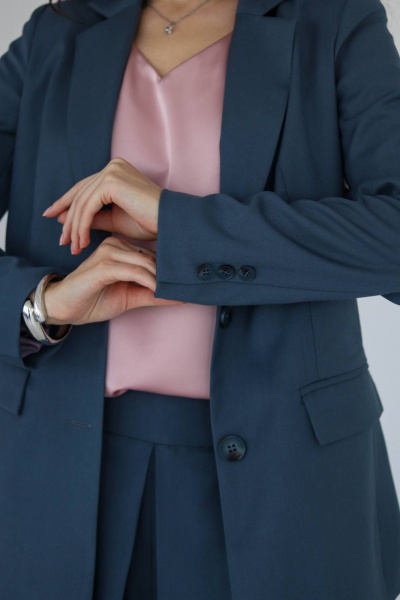 Жакет Tammi 3Т147-25/6 серо-голубой - фото 3