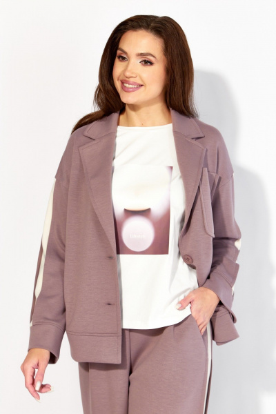 Брюки, жакет, топ TAiER 1420 тауп - фото 3