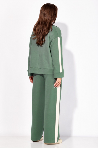 Брюки, жакет, топ TAiER 1420 оливка - фото 7