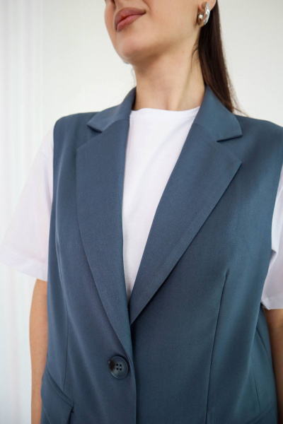 Жилет Tammi 3Т148-25/6 серо-голубой - фото 5