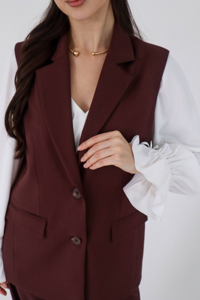 Жилет Tammi 3Т148-25/9 коричневый - фото 6