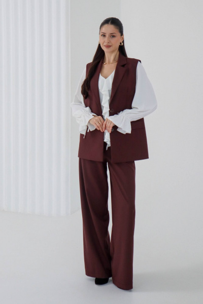 Жилет Tammi 3Т148-25/9 коричневый - фото 2