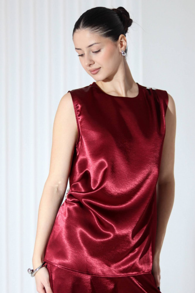 Блуза Tammi 3Т157-25/10 бордовый - фото 2