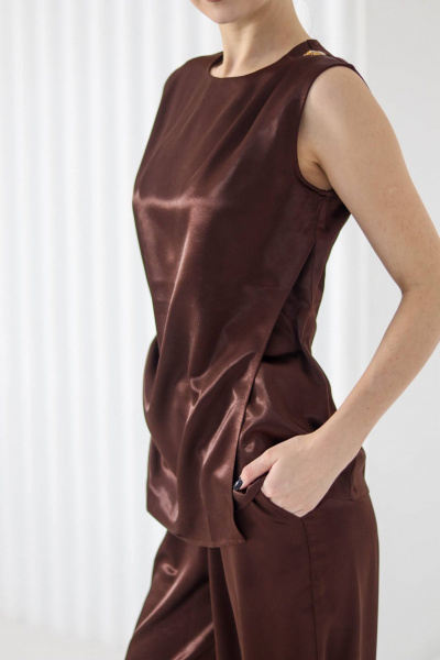 Блуза Tammi 3Т157-25/9 коричневый - фото 6