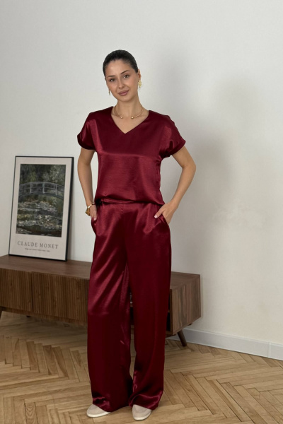 Брюки Tammi 3Т93-24/10 бордовый - фото 5