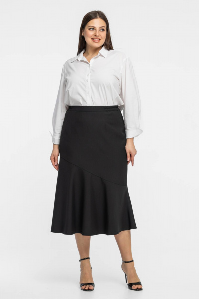 Юбка с расширением и клиньями для делового гардероба Avila 0978 черный - фото 3