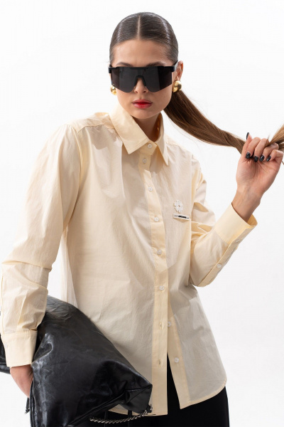 Рубашка SILVERSPICE S-7632 желтый - фото 4