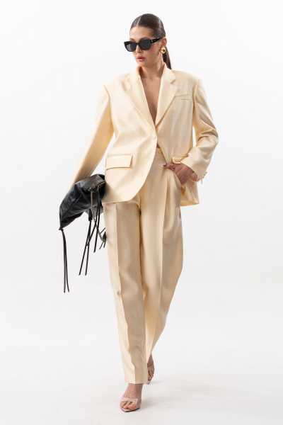 Брюки, жакет SILVERSPICE S-1634 желтый - фото 5