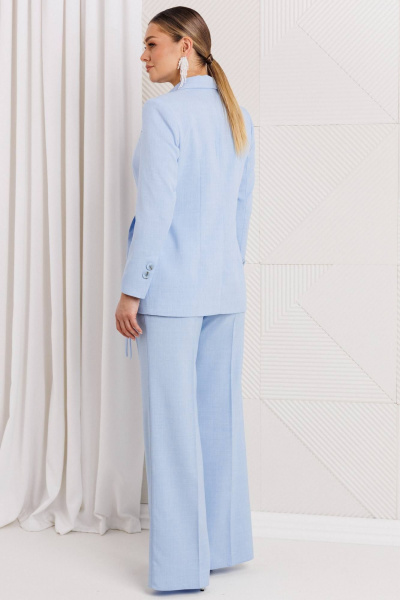 Брюки, жакет Мода Юрс 26-2669 голубой - фото 6