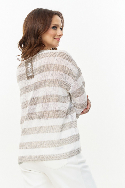 Джемпер AVE RARA 2260 бело-коричневый - фото 2