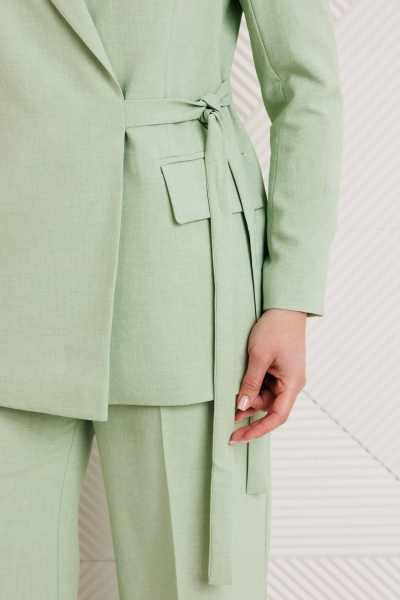 Брюки, жакет Мода Юрс 26-2669 салатовый - фото 5