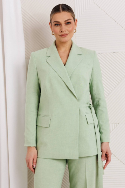 Брюки, жакет Мода Юрс 26-2669 салатовый - фото 4