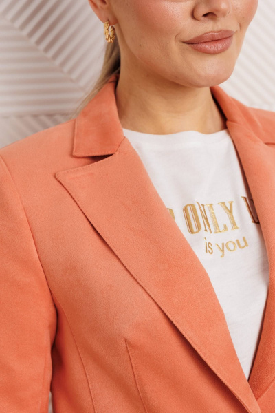 Жакет, юбка Мода Юрс 26-2850-1 персик - фото 9