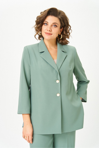 Брюки, жакет Vilena 1094 полынь - фото 16