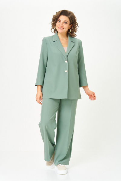 Брюки, жакет Vilena 1094 полынь - фото 13