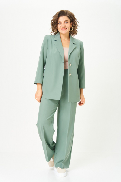 Брюки, жакет Vilena 1094 полынь - фото 11